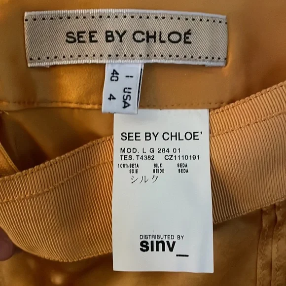 See by Chloe Scallop Skirt. Size 4. Marigold - Picture 3 of 4